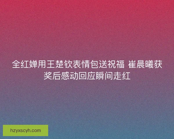 全红婵用王楚钦表情包送祝福 崔晨曦获奖后感动回应瞬间走红 全红婵用王楚钦表情包送祝福 崔晨曦获奖后感动回应瞬间走红